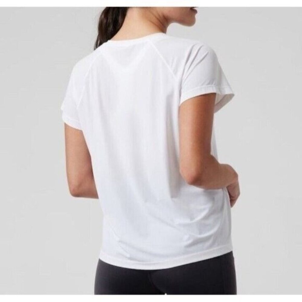 Athleta XL/ T Ultimate Train Tee Bright White X-Large Tall Short Sleeve - Picture 2 of 3